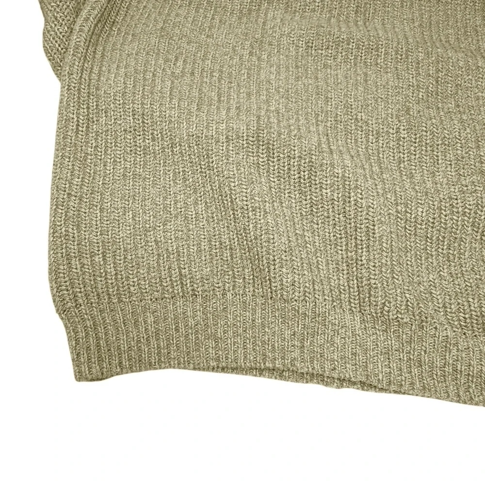 EDDIE BAUER Heritage Vintage Henley Sweater Beige 100% Cotton Chunky Knit‎ 2XL - Picture 7 of 9